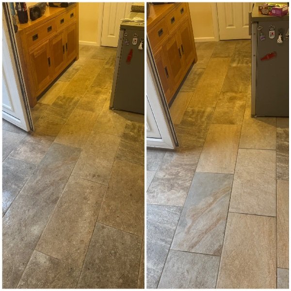 Professional tile and grout floor cleaning in Doncaster kitchen